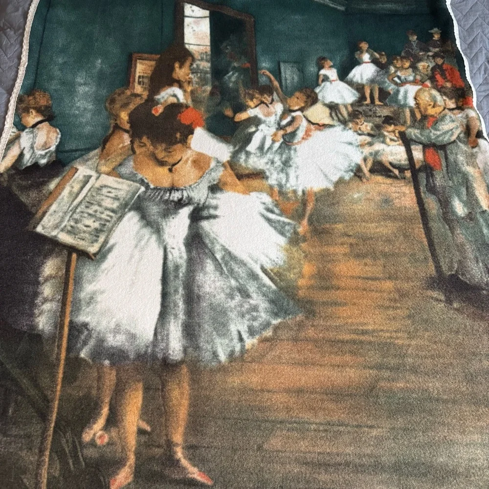 Degas The Dance Class Ballet Dancers Vintage‎ Fleece Throw Blanket
